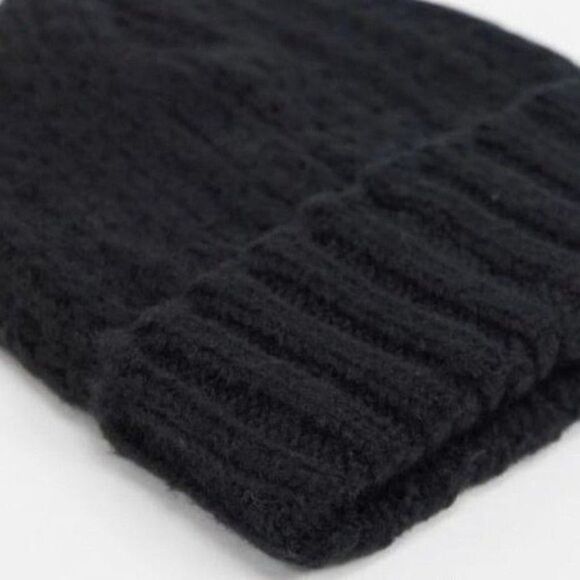NWT, ASOS • Black Knit Beanie  - Picture 2 of 2